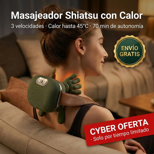 Masajeador Shiatsu con Calor™ Amasamiento profundo para cuello, hombros y espalda